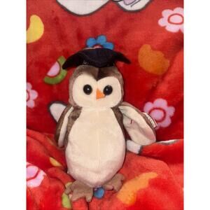 Beanie Babies Wise The Owl Graduation Cap Tassle Plush Toy